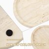 wholesale direct koville turkish natural travertine tray, 12"x6" vanity decorative marble tray for countertop organizer, catchall tray for perfume, candles, jewelry dish tray bulk purchase at factory prices