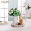 wholesale direct hanobe decorative serving tray wood: white washed bead round tray decor for coffee table rustic wooden trays farmhouse centerpiece for living room kitchen counter bulk purchase at factory prices