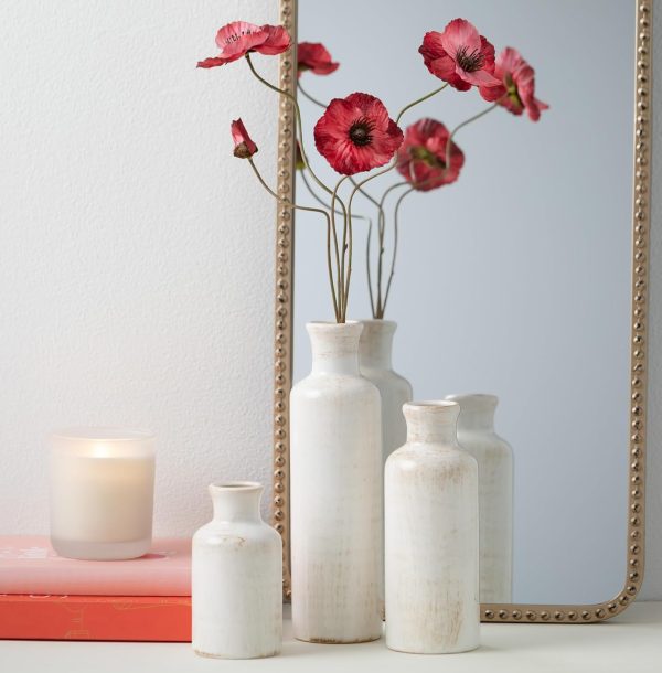 oem/odm services sullivans white ceramic vase set, farmhouse decor, home decorative vase, vases for your kitchen, bedroom, office, living room, bathroom, & shelf centerpiece table decorations (cm2333) affordable bulk deals