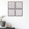 bulk purchase tatuo 4 pcs wood wall art wall decor farmhouse wall decor for living room wooden decorative wood panels modern wall plaque for home kitchen dining room(brown, white,square) trade price
