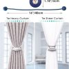bulk purchase magnetic curtain tiebacks with upgrade larger magnet, 2 pack 16 inch drapery holdbacks for indoor & outdoor curtain - dark coffee factory discount