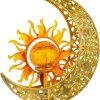 producer to buyer jyps sun moon solar wind chimes for outside crackle glass ball waterproof wind chimes outdoor clearance deep tone garden decor birthday unique gifts for women mom grandma windchimes gardening discounted pricing