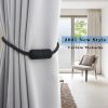 bulk purchase 6 pack black strong magnetic curtain tiebacks outdoor elegant decorative tie backs modern rope tiebacks for drapes window curtain holdbacks for draperies factory discount