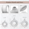 oem/odm services velova set of 3 white ceramic vase with 65 pcs dried pampas grass flowers aesthetic boho modern small round cute vases for decor living room coffee table shelf bedroom office desk home gifts women mom affordable bulk deals