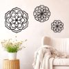 factory direct zzbakress 3 pcs metal flowers wall decor black wall decor metal flower art farmhouse wall decor multiple flowers hanging decor for bathroom living room kitchen garden office (black retro) volume discount