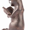 dropship from factory young's inc. cat figurine - cute cat statue - whimsical cat decor for cat lovers - cat collectibles and meditation decor - cat with eye glasses - 4'' l x 3'' w x 5'' h mass production supply
