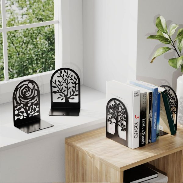 supplier direct maxgear decorative book ends, heavy duty bookends for shelves, metal bookends for heavy books, book shelf holder office bookends black 3pair, books supports, non-skid book stoppers 6.89x4.89x3.54 inch wholesale prices