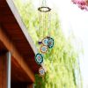 producer to buyer flower wind chimes outdoors with colorful glass beads deep tone memorial sympathy window garden hanging windchimes for outside discounted pricing