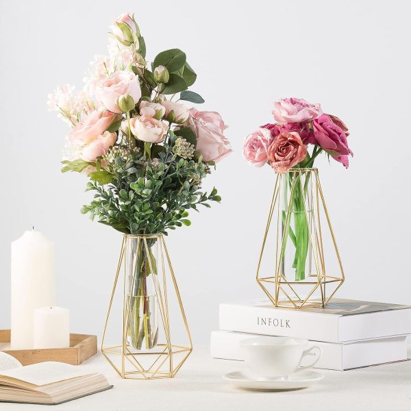 oem/odm services gold vase for home decor,flower vase for decor,geometric vases for centerpieces,gold glass vase for wedding decorations,gold vases for centerpieces,gold test tube vase (8.5 inch gold) affordable bulk deals