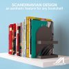 supplier direct iron arch modern and decorative bookends for heavy books, 200% stronger & heavier than the average bookends, large bookends with matching bonus storage cup (carbon black) wholesale prices