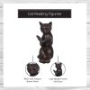 dropship from factory young's inc. cat figurine - cute cat statue - whimsical cat decor for cat lovers - cat collectibles and meditation decor - cat with eye glasses - 4'' l x 3'' w x 5'' h mass production supply