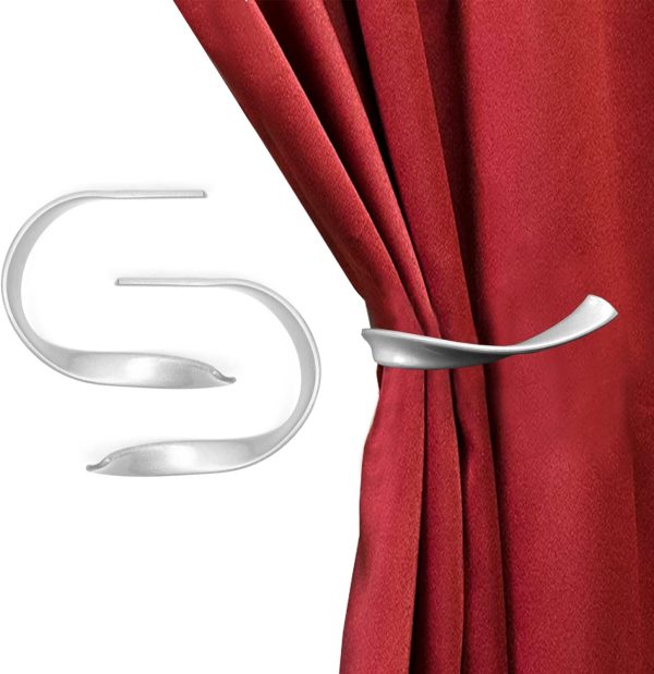 bulk purchase decorative curtain holdbacks,wall mounted window drapery tiebacks for bedroom,livingroom,office come with screws (nickel,2) factory discount