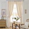 bulk purchase auleep magnetic curtain tiebacks, 4 pack magnetic decorative drapes curtain clips buckle, flower curtain tie back, european and american style (silver) factory discount