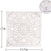 bulk purchase wall décor art, carved wooden wall panel hanging decor, decorative carved floral-patterned distressed white mdf wall panel for iving room bedroom, 12" x 12" trade price