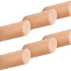 competitive pricing 6 pack wood wall hooks, wooden coat hooks wall mount, heavy duty robe hat hooks for wall, decorative rustic coat rack hangers for hanging clothes towels guitar backpacks purses one-stop wholesale