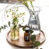 wholesale direct 11.5 inches candle holder tray home decor, round wood tray for coffee table, small wooden serving tray, decorative trays for home decor bulk purchase at factory prices