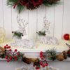 dropship from factory benzoyl christmas reindeer decoration sitting reindeer figurine deer table top figurine statue reindeer ornaments for home office tabletop christmas decoration supplies, 7.7 x 7.1 inch mass production supply