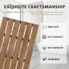 manufacturer direct bamboo wooden bath floor mat for luxury shower - non-slip bathroom waterproof carpet for indoor or outdoor use (walnut) trade price