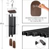 producer to buyer 48" large wind chimes for outside deep tone, wood wind chimes outdoor clearance, memorial gifts for mother's day and christmas, outdoor decor for garden, patio, yard(big wind chime, black) discounted pricing