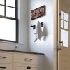 competitive pricing rustic state billow wall mount cast iron hooks coat towel bag hat hanger multiuse entryway railroad spike rack black set of 2 one-stop wholesale