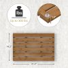manufacturer direct bamboo wooden bath floor mat for luxury shower - non-slip bathroom waterproof carpet for indoor or outdoor use (walnut) trade price