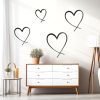 factory direct koyiltd 4 pcs metal heart wall art bedroom modern bedroom decor beautiful love heart wall decor metal wall decor above bed wall decor for valentine's day or christmas (black, romantic) volume discount