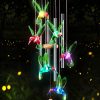producer to buyer wind chimes,hummingbird solar wind chimes for outside,aluminum tubes memorial wind bell for garden/patio decor thanksgiving gifts for mom, wife, grandma neighbors(25 inch deep tone) discounted pricing