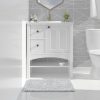 global sourcing yimobra bathroom rugs mat, extra soft comfortable bath rugs, non-slip, water absorbent and thick bathroom floor mats, machine washine, shaggy rugs for shower bathtubs, 24" x 17", grey&white oem/odm services