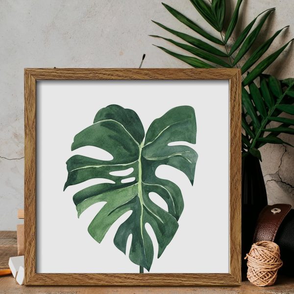 bulk purchase artbyhannah framed bathroom wall art set of 4 for botanical wall decor green plant picture frame collage set for home living room decoration (walnut, 10x10) trade price