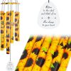 producer to buyer sunflower wind chimes for outside, 35" large aluminium wind chimes garden decor gifts for women mom grandma, outdoor decoration for yard patio porch lawn landscape discounted pricing
