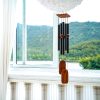 producer to buyer wind chimes for outside deep tone, 36in sympathy wind chimes outdoor clearance, gifts for mother's day and christmas, outdoor decor for garden, patio, yard（wood wind chime, black） discounted pricing