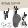 competitive pricing umbra buddy wall hooks – decorative wall mounted coat hooks for hanging coats, scarves, bags, purses, backpacks, towels and more, set of 3, black one-stop wholesale