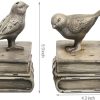 supplier direct mygift vintage white resin decorative bookends for heavy books with bird and book design, 1 pair wholesale prices