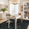 manufacturer direct wonnitar moroccan washable rug 4x6, black boho living room area rug, non-slip farmhouse bedroom carpet dorm room throw rug, low pile soft accent mat for kitchen entry office (black,4'x6') trade price
