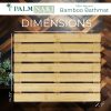 manufacturer direct palm naki bamboo bathmat - 100% natural wooden floor mat - non-slip, sustainable - modern asian design - perfect for bathroom & spa (21x14) trade price