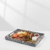 wholesale direct 2 pcs serving tray with handles bohemian decorative tray large ottoman tray for living room blue coffee table tray bulk purchase at factory prices