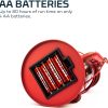 custom wholesale nebo 15 led lantern, 9" battery operated traditional metal lantern design for indoor/outdoor use, rustic red oem/odm services