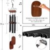 producer to buyer wind chimes for outside deep tone, 36in sympathy wind chimes outdoor clearance, gifts for mother's day and christmas, outdoor decor for garden, patio, yard（wood wind chime, black） discounted pricing