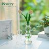 oem/odm services glass bubble vases for flowers, hewory 2pcs clear unique cute single flower vase for centerpieces, funky aesthetic vase skinny bud vase, cool groovy decor for home living room bedroom office tabletop affordable bulk deals