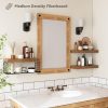 bulk purchase qeeig bathroom shelves over toilet wall mounted floating shelves farmhouse shelf toilet paper storage small 16 inch set of 3, rustic brown (019-bn3) trade price