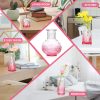 oem/odm services brajttt pink flower vase set, glass bud vase in bulk set of 8,artistic and cultural flavor mini vases for home office decor, bedroom, office, living room decorations,wedding affordable bulk deals