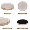 wholesale direct hanobe decorative serving tray wood: white washed bead round tray decor for coffee table rustic wooden trays farmhouse centerpiece for living room kitchen counter bulk purchase at factory prices