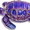 dropship from factory yu feng sea turtle figurine trinket boxes hinged collectible crystal bejeweled decorative turtle animal jewelry holder box(purple) mass production supply