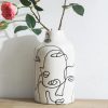 oem/odm services kimdio ceramic vase for home decor, abstract irregular design flower vase, living room decor minimalist decorative vases for pampas grass affordable bulk deals