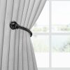 bulk purchase hion curtain holdbacks black 2pcs, curtain tiebacks wall mounted curtain hooks holders for drapes factory discount