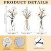 factory direct pigort 3 pieces metal flowers wall arts - rustic farmhouse decor beige minimalist flower wall decors for living room bathroom bedroom dining room-housewarming gifts (beige gold, vase-c) volume discount