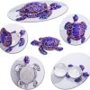 dropship from factory yu feng sea turtle figurine trinket boxes hinged collectible crystal bejeweled decorative turtle animal jewelry holder box(purple) mass production supply
