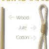 bulk purchase curtain holdbacks boho tiebacks for drapes, farmhouse jute rope cotton tie backs with rustic wood club, curtain accessories holders for indoor outdoor use, set of 4 factory discount