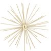 factory direct deco 79 metal starburst home wall decor 3d long spike wall sculpture, set of 3 wall art 6", 9", 12"w, gold volume discount