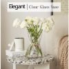 oem/odm services 6 inch small glass flower vase, irregular clear flower vases for centerpiece table indoor desk decor, modern art decorative vase for home office wedding bookshelf housewarming gift affordable bulk deals